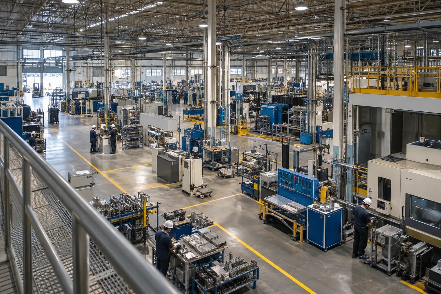 Vista de una operación industrial organizada